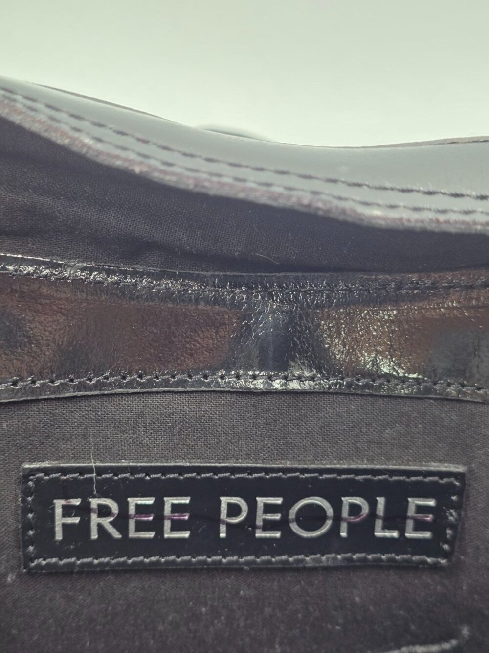 Free People Women's Black Leather High Speed Croosbody Shoulder Bag Sz S 3932 - Picture 10 of 16